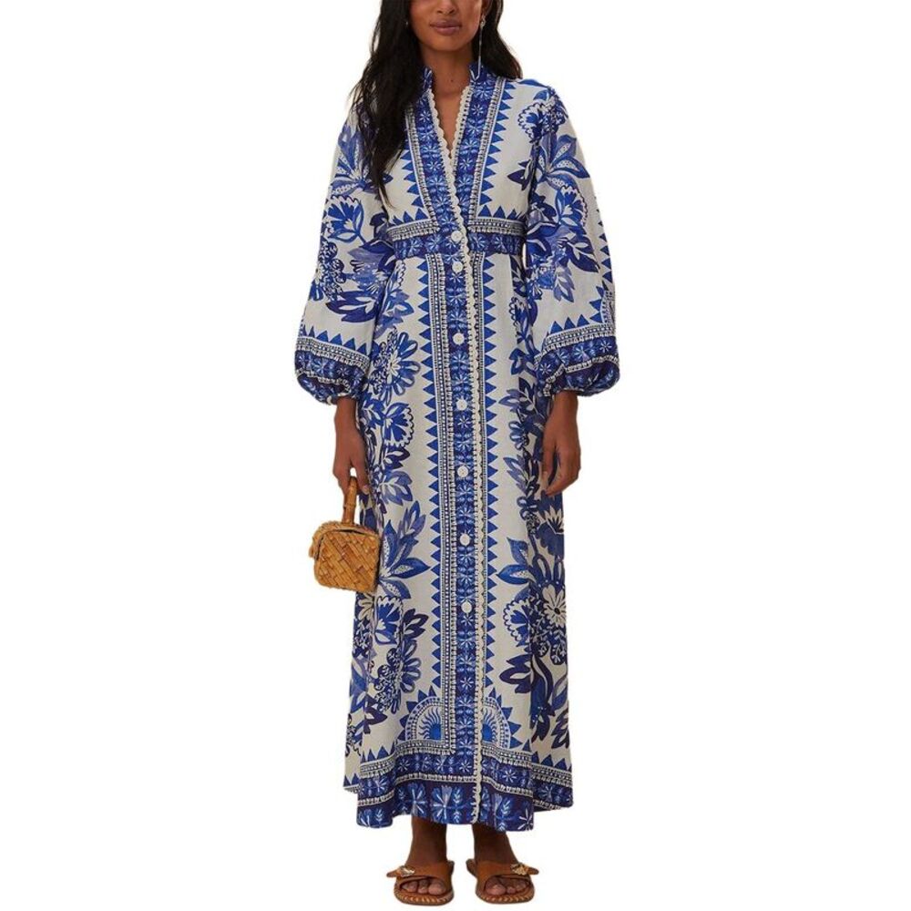 Blue Floral Maxi Dress